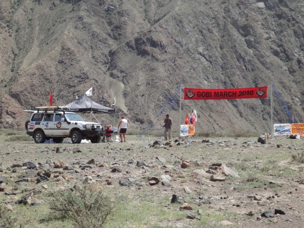 Finishing point of Day 2 race