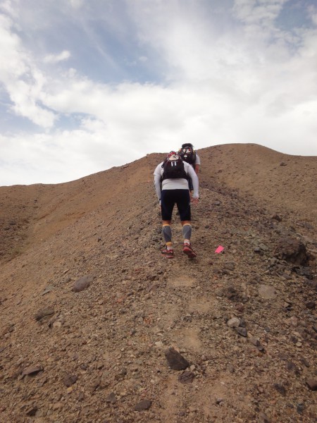 Uphill ~ a steep slope