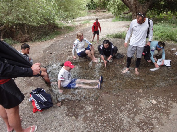 We take a rest in the river