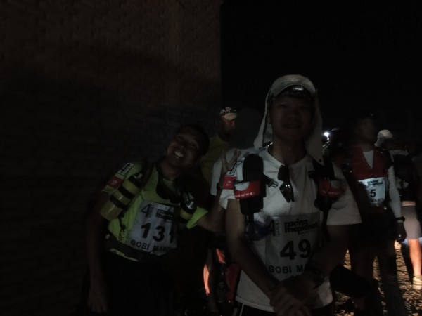 George and Ryan in the dark morning